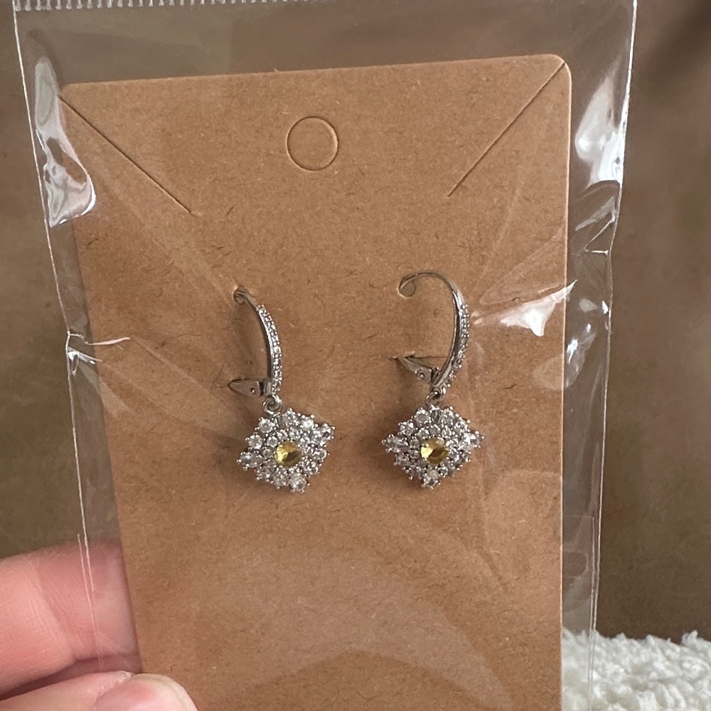 Elegant Silver and Gold Floral Earrings